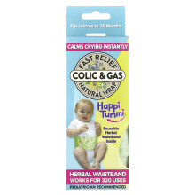 Happi Tummi, Alívio Rápido de Colica e Gás, Enrolamento Natural, Recém-Nascidos até 36 Meses, Verde, 1 Enrolamento e 1 Pouch Herbal