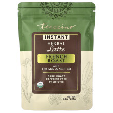 Teeccino, Instant Herbal Latte, Franse Roast, Donkere Roast, Koffievrij, 7,9 oz (224 g)