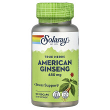 Solaray, igazi gyógynövények, amerikai ginszeng, 480 mg, 50 VegCaps