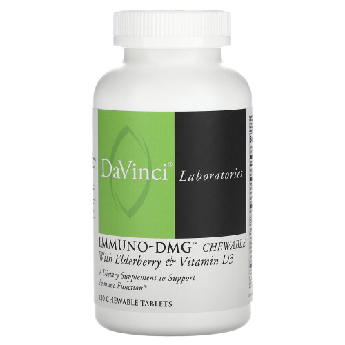 DaVinci Laboratories, Immuno-DMG da Masticare con Uva e Vitamina D3, 120 Comprimati da Masticare