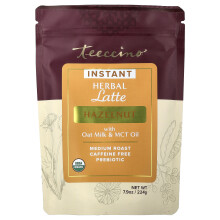 Teeccino, Té Instantáneo de Hierbas, Avellana, Toque Medio, Libre de Caffeína, 7,9 oz (224 g)
