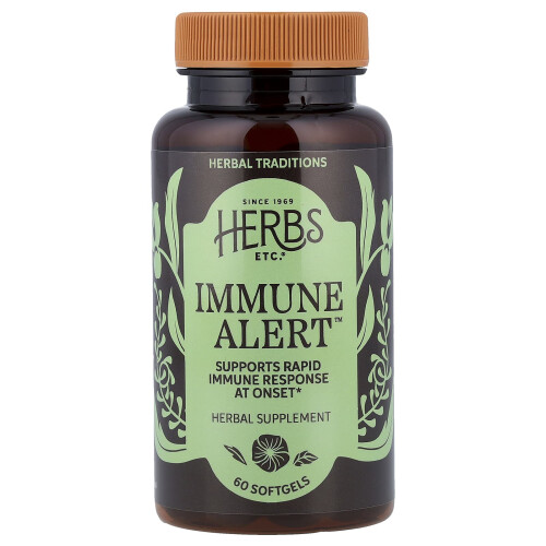 Herbs Etc., Immune Alert, 60 zachte capsules