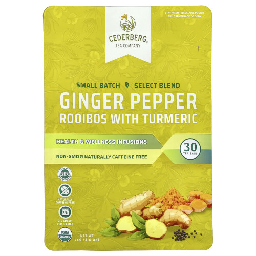 Cederberg Tea Co, Rooibos con Peperoncino e Zenzero, Senza Caffè, 2,6 oz (75 g)