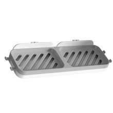 Zweireihiger Seifenschalenhalter Weiß/Grau 120.00g