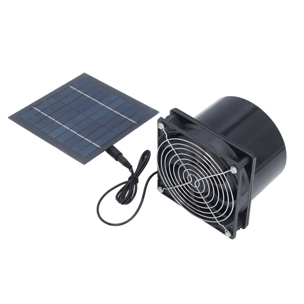 5W Solar Exhaust Vent Fan For Outside Attic Dog House Chicken Coop Shed 4611384767661