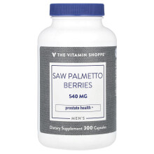 The Vitamin Shoppe, Mannelijke Saw Palmetto Bessen, 540 mg, 300 Capsules