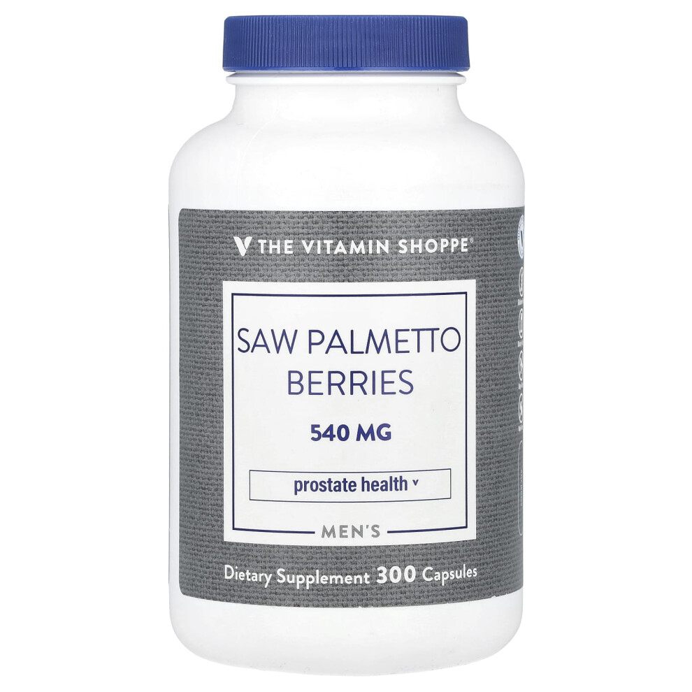 The Vitamin Shoppe , Men's Saw Palmetto Berries, 540 Mg, 300 Capsules