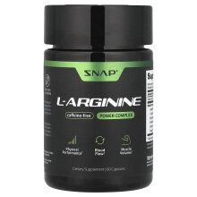 Snap Supplements, L-Arginine, Caffeinevrij, 60 Capsules