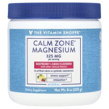 The Vitamin Shoppe, Calm Zone, Μαγνήσιο, Raspberry Λεμόνι, 8 oz (225 g)