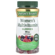 Nature's Bounty, Vrouwen Multivitamine Gummies, Framboos, 50 mg, 90 Gummies (25 mg per Gummy)