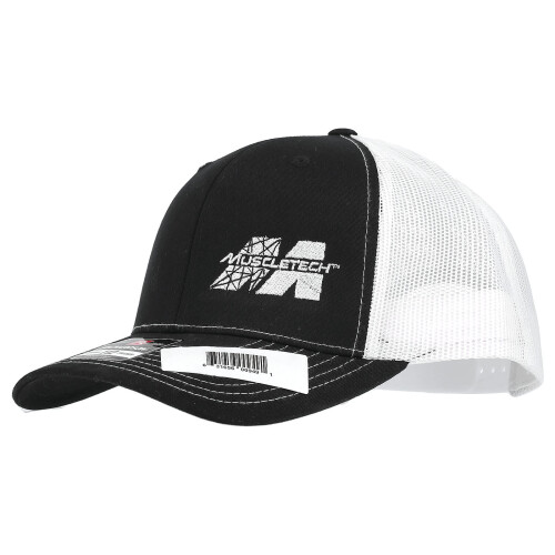 Muscletech MuscleTech, Snapback Trucker Cap, Black/White, 1 Count