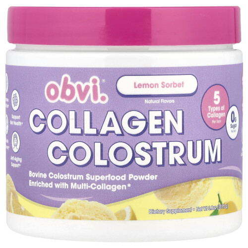 Obvi, Colostrum Κολόστρουμ, Λεμόνι Σορμπέτ, 3.8 oz (107.5 g)