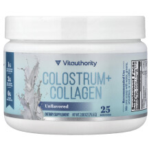 Vitauthority, Kolostrum + Kollagen, Nechutná, 2,66 oz (75,5 g)