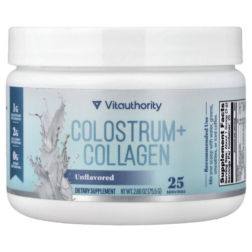Vitauthority, Colostrum + Κολλαγόνο, Αχλάδι, 2.66 oz (75.5 g)