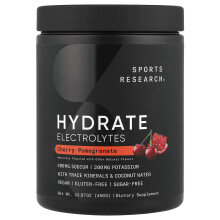 Sports Research, Hydrate Electrolytes, Cherry Pomegranate, 15,87 oz (450 g)