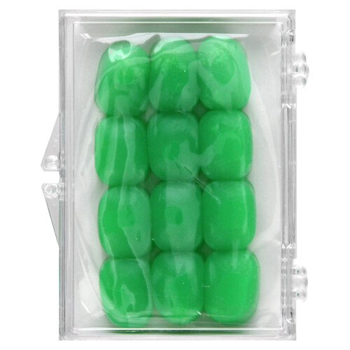 Ezy Dose, Silikonöronplugg, Grön, 6 par + Case