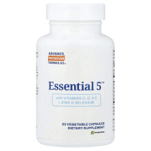 Advance Physician Formulas, Essential 5 med Vitamin C, D, & E + Zink & Selen, 60 Vegetabiliska Kapslar
