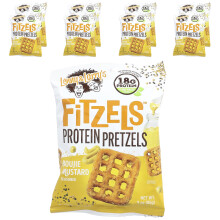 Lenny & Larry's, Fitzels, Proteïne Pretzels, Boujie Mosterd, 8 Pakjes, 3 oz (85 g) Elk