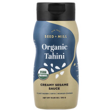 New York Seed + Mill, Tahini Orgánico, Salsa de Sésamo Crema, 10.93 oz (310 g)