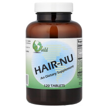 World Organic, HAIR-NU, 120 Tabletták