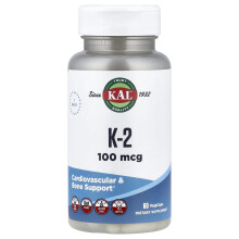 KAL, K-2, 100 mcg, 60 VegCaps