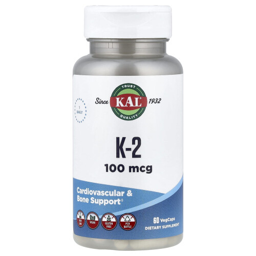 KAL, K-2, 100 mcg, 60 VegCaps