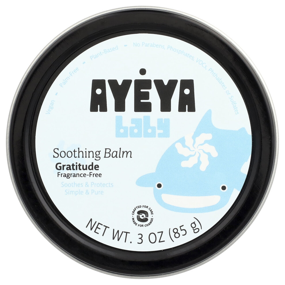 Ayeya , Baby, Soothing Balm, Fragrance-Free, 3 Oz (85 G)
