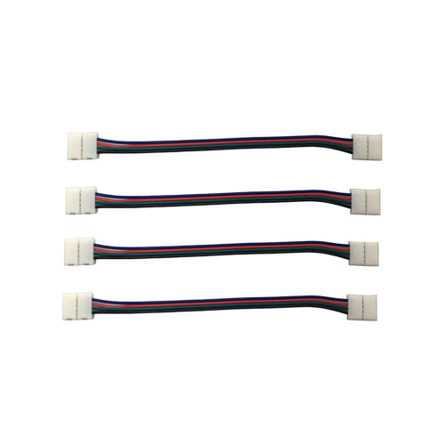 8Pcs Flexible 4-Pin Rgb LED Light Strip Connectors Assorted
