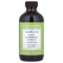 The Vitamin Shoppe, Sambucus Svart Elderberri Extrakt, Alkoholfri, 8 fl oz (236 ml)