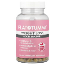 Flat Tummy, Súlycsökkentő Gyorsító, 60 Kapszula