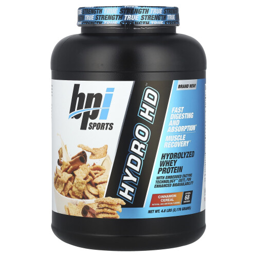 BPI Sports, Hydro HD, Hydrolyzed Whey Protein, Cinnamon Cereal, 4.8 lbs (2,176 g)