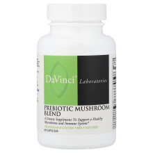 DaVinci Laboratories, Prebiotiskt Svampblandning, 60 Kapslar