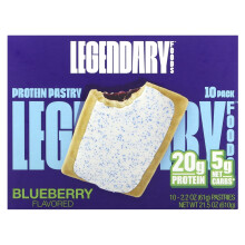 Legendary Foods, Protein Pajd, Blåbär, 10 Pack, 2.2 oz (61 g) Varje