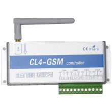 4 Channel Relay CL4-GSM SMS GSM APP Wireless Controller GSM Receiver and  Gate/Door Opener Operator for Home Alarm Security(US Plug)