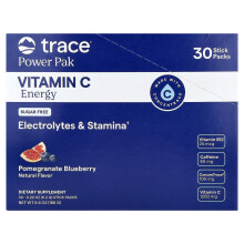 Trace, Power Pak, Vitamin C Energi, Pomerans Blåbär, 30 Stick Pack, 0,22 oz (6,2 g) Varje