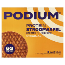 Podium Nutrition, Stroopwafel di Proteina, Originale, 8 Wafel, 1,16 oz (33 g) Ogni