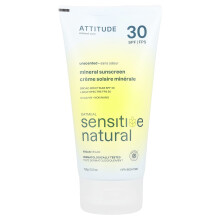 ATTITUDE, Mineral Sol, Oatmeal Sensitive Naturlig, SPF 30, Udsat, 5,2 oz (150 g)