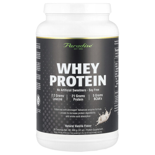 Whey Protein, Vanilă Naturală, 32 oz (990 g)