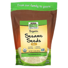 NOW Foods, Real Food, Biologische Rauwe Sesamzaad, 16 oz (454 g)