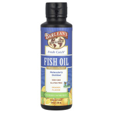 Barlean's, Barleans, Fresh Catch, Fiskolja, Omega-3 EPA/DHA, Orange, 8 fl oz (236 ml)