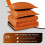 Full Size Comforter Set Orange Black 3-Piece 5