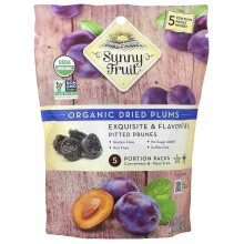 Sunny Fruit, Organic Suszona Czerwona Szklanka, 5 Pudełka Porcji, 1,06 oz (30 g) Każdy