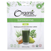 Organic Traditions, Supergroenten, Peer, 3,5 oz (100 g)