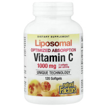 Natural Factors, Liposomaal Vitamine C, 120 Zachte Gelatinecapsules (500 mg per Softgel)