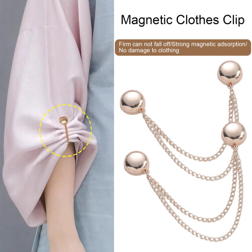 ruhuadgb Magnetic Button Clip,phoe 2Pcs Multi-Function Magnetic Clothing Magnet Pin Black 2