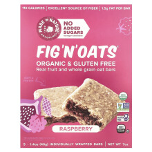 Made in Nature, Fig 'N' Oats, Rabarbaro, 5 Bar Individuamente Avvolti, 1.4 oz (40 g) Ogni