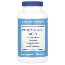 The Vitamin Shoppe, Pantotenová Kyselina, Vitamin B5, 300 Kapsul