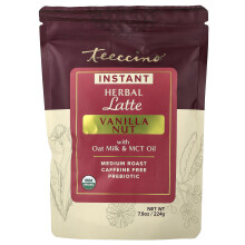 Teeccino, Té de Hierbas Instantáneo, Vanilla Nut, Toque Medio, Libre de Cafeína, 7.9 oz (224 g)