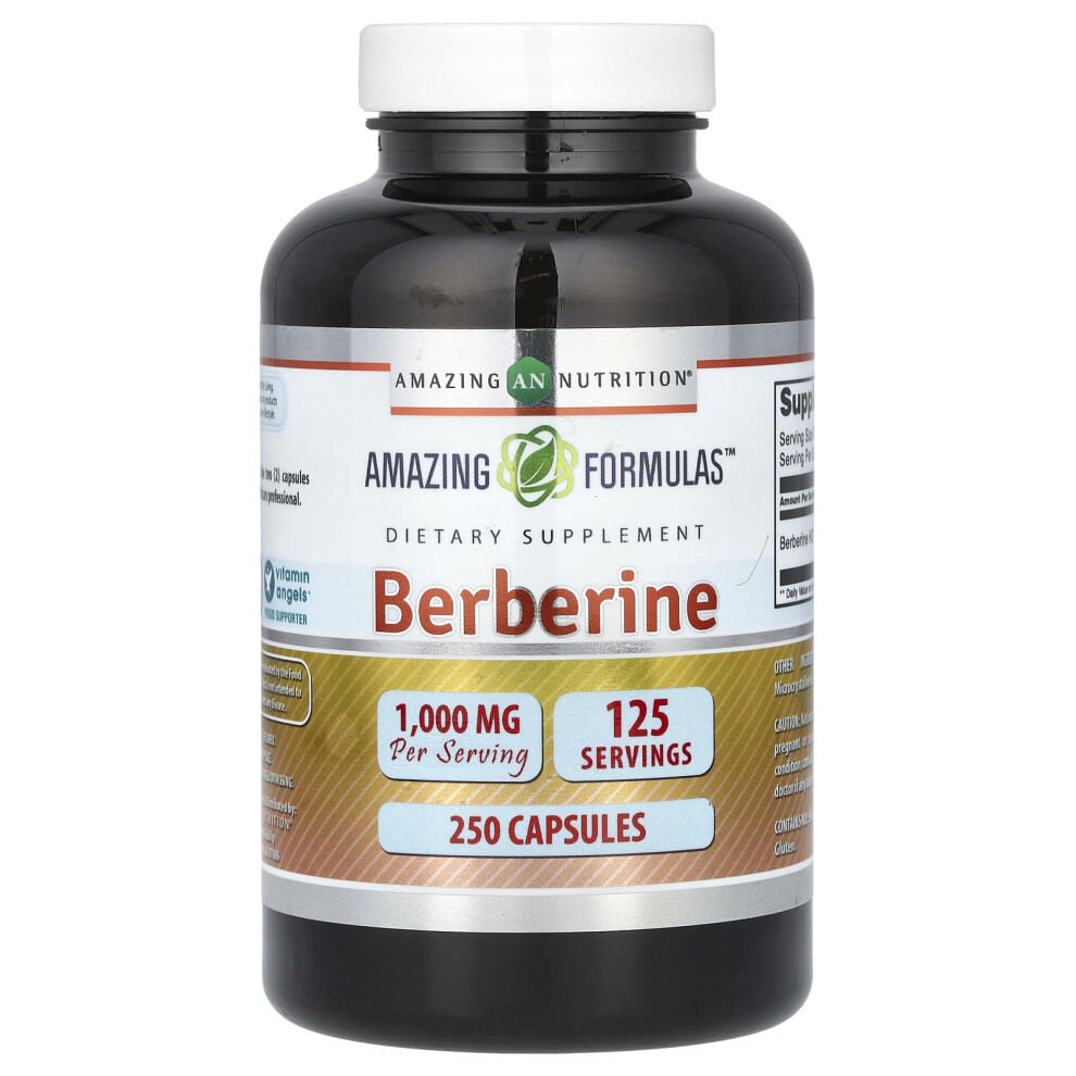 Amazing Nutrition , Berberine, 250 Capsules (500 Mg Per Capsule)