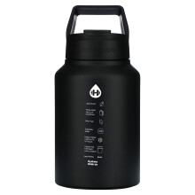 HydroJug, Stalen Fles, Matte zwart, 64 oz